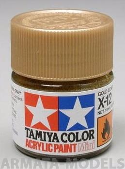 81512T X-12 Gold Leaf (Золотистая) краска акрил. 10мл.