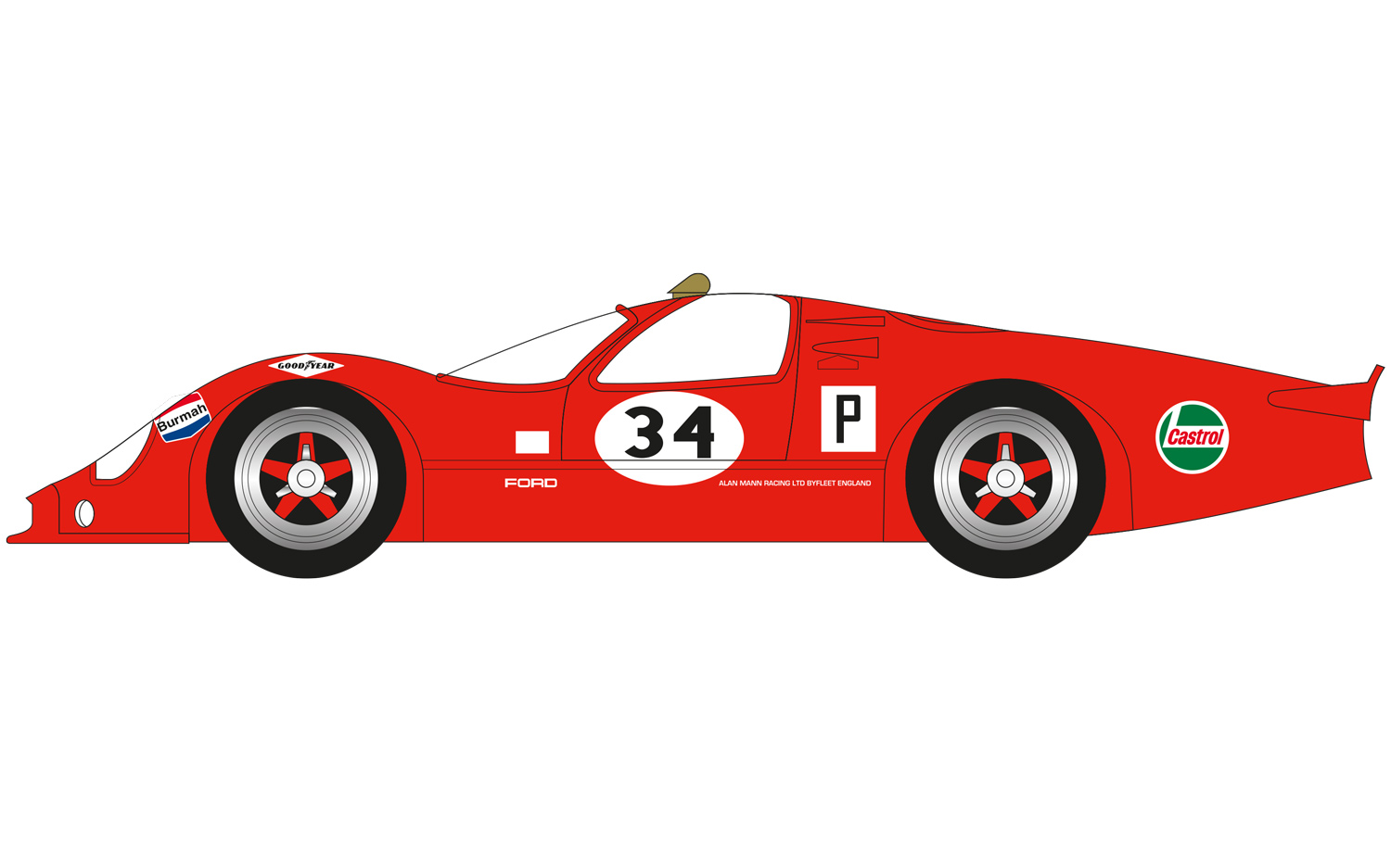 A55308 АВТОМОБИЛЬ Ford 3 Литра GT Airfix