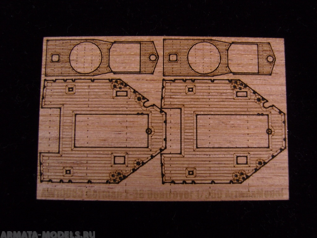 AW10063 Деревянная палуба для German Z-38 Destroyer