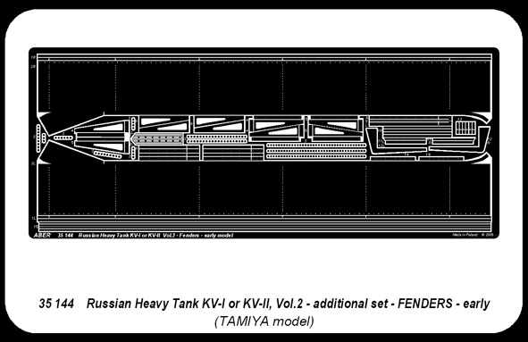 ABR-35 144  Дополнения для  Russian Heavy Tank KV-I, Vol.2 – Fenders-early model для Tamiya 1/35