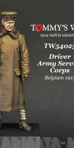 TW54025 Driver, Army Service Corps, Belgium 1915 54mm Tommy's War