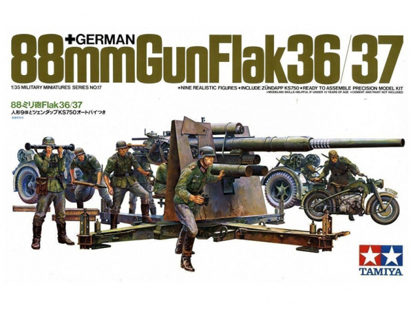 35017 88-мм пушка Gun Flak 36 Tamiya