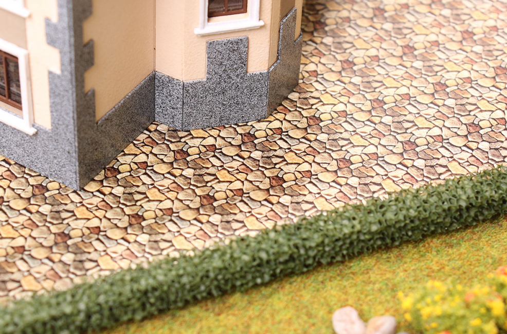 040tkb021 Текстура булыжника для макетов. Лист А4.