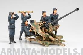 35302 Немецкая зенитка 3.7cm FLAK37, с пятью фигурами Tamiya