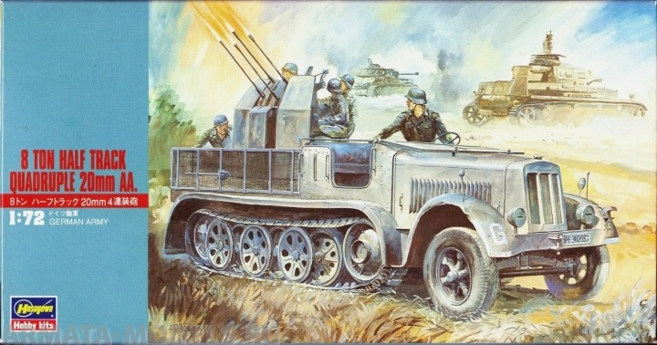 31114 8т. транспортер с пушкой 20mm AA Hasegawa