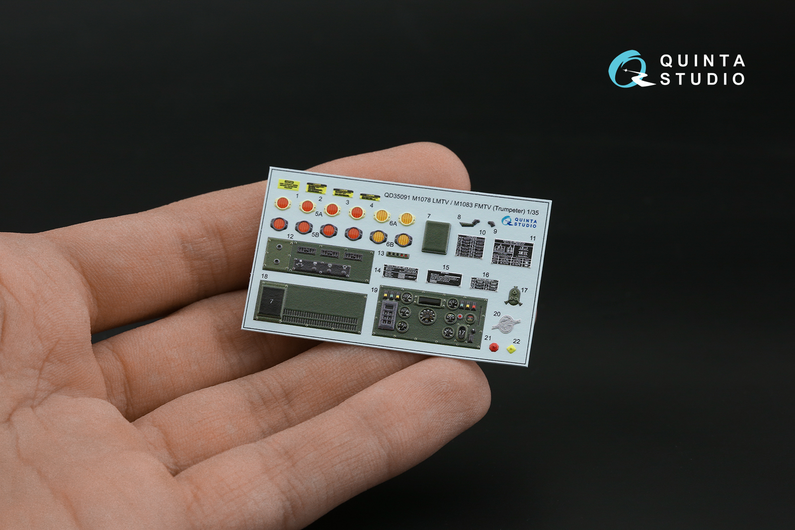 QD35091 3D Декаль интерьера кабины M1078 LMTV & M1083 FMTV (Trumpeter)