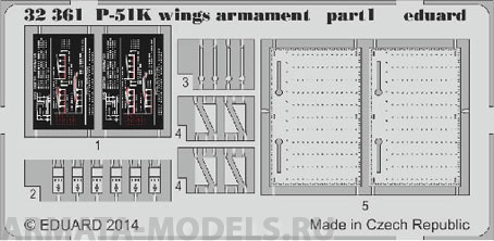 32362ED  P-51K wings armament (for Dragon kit) 1/32