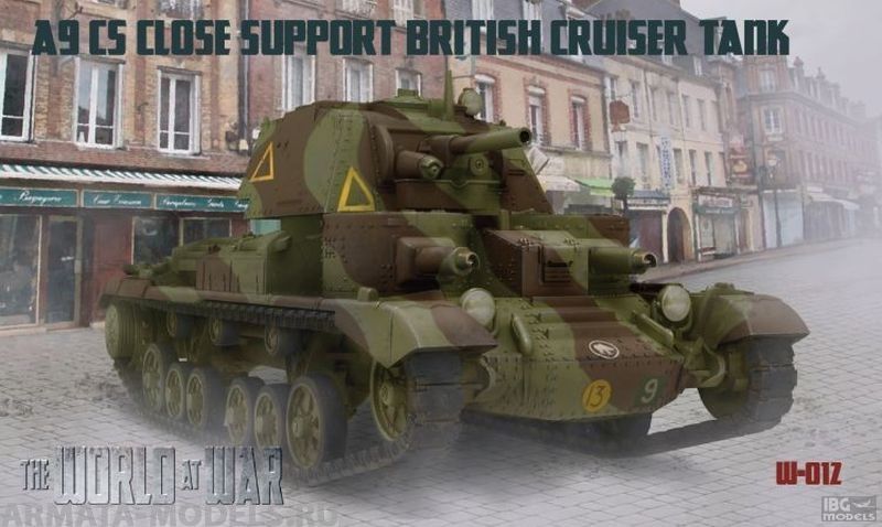 Ш012 Танк A9 CS Close Support British Cruiser Tank - журнал+модель IBG models
