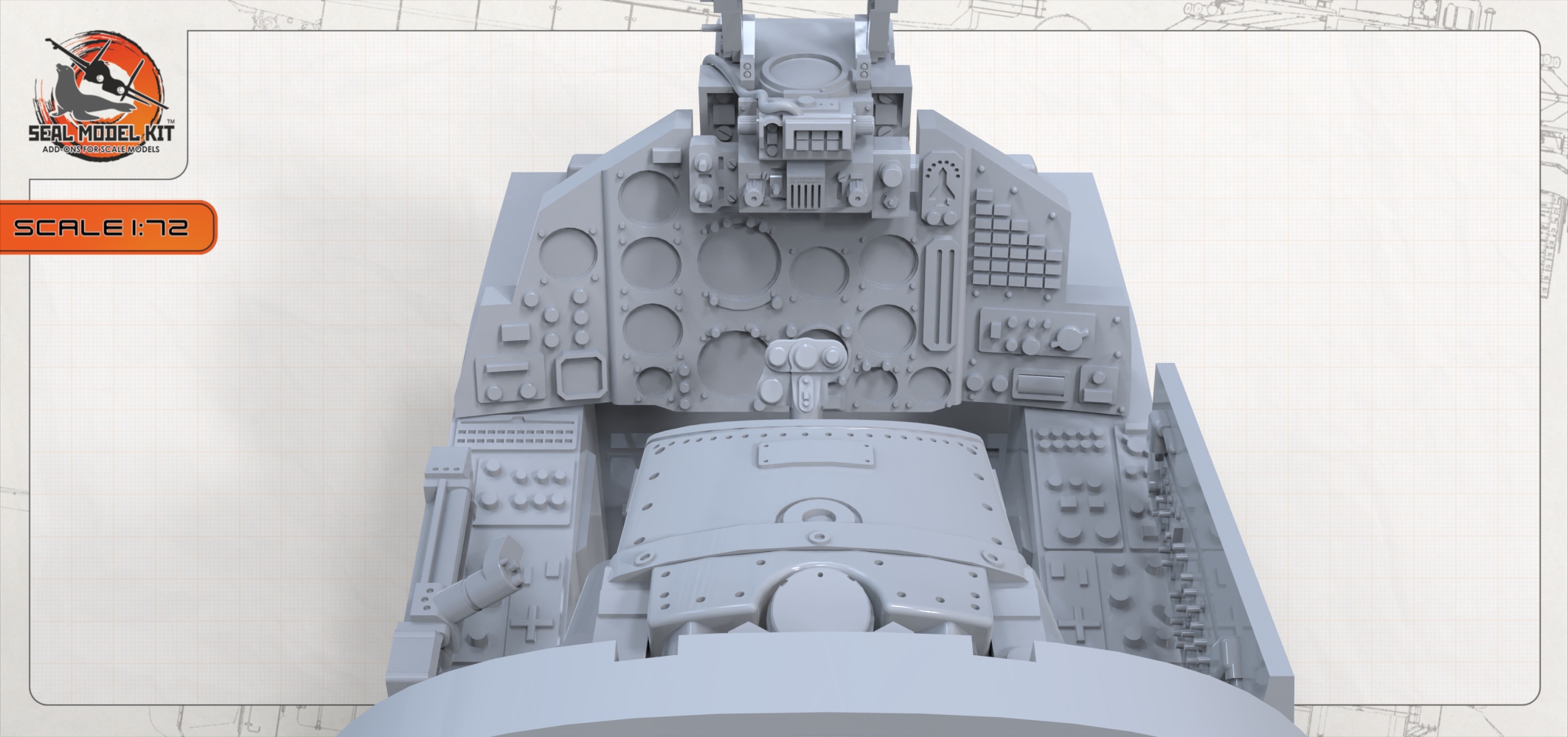 smk72069 Кабина Су-25 серийный (Не для свободной продажи) Seal Model Kit