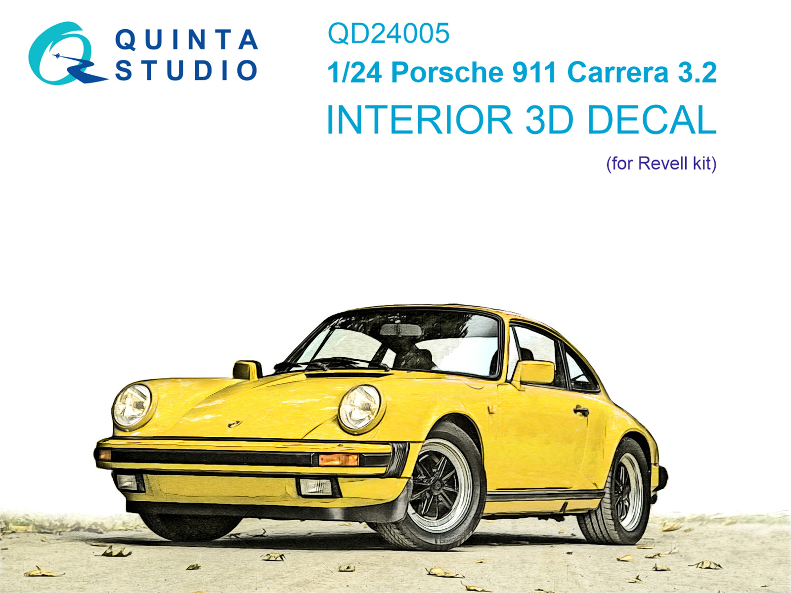 QD24005 3D Декаль интерьера кабины Porsche 911 Carrera 3.2 (Revell)