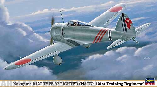 09822 Самолет Nakajima Ki27 Ture 97 Fighter (Nate) Hasegawa
