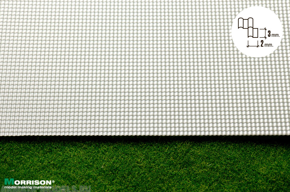 041mch100 Объёмная текстура металлочерепицы М 1:100. (Лист А4-19см.х28см.)