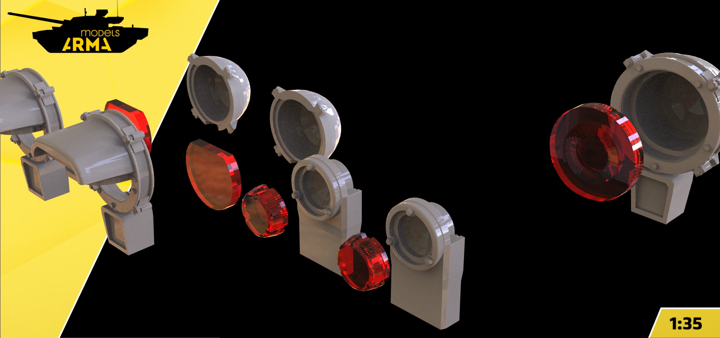 AM35998 Набор детализированной оптики для БТР-90 "Бережок" (Не для свободной продажи)