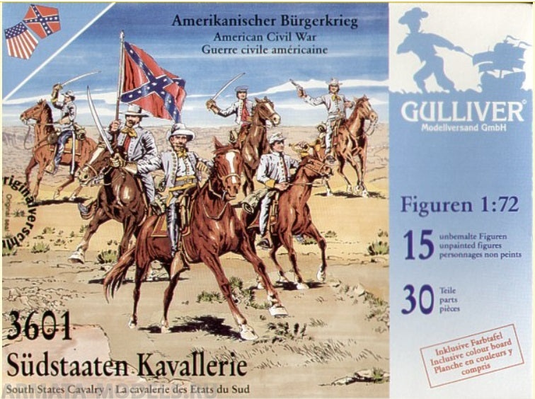 72GUL3601 Фигуры Sudstaaten Kavallerie Gulliver