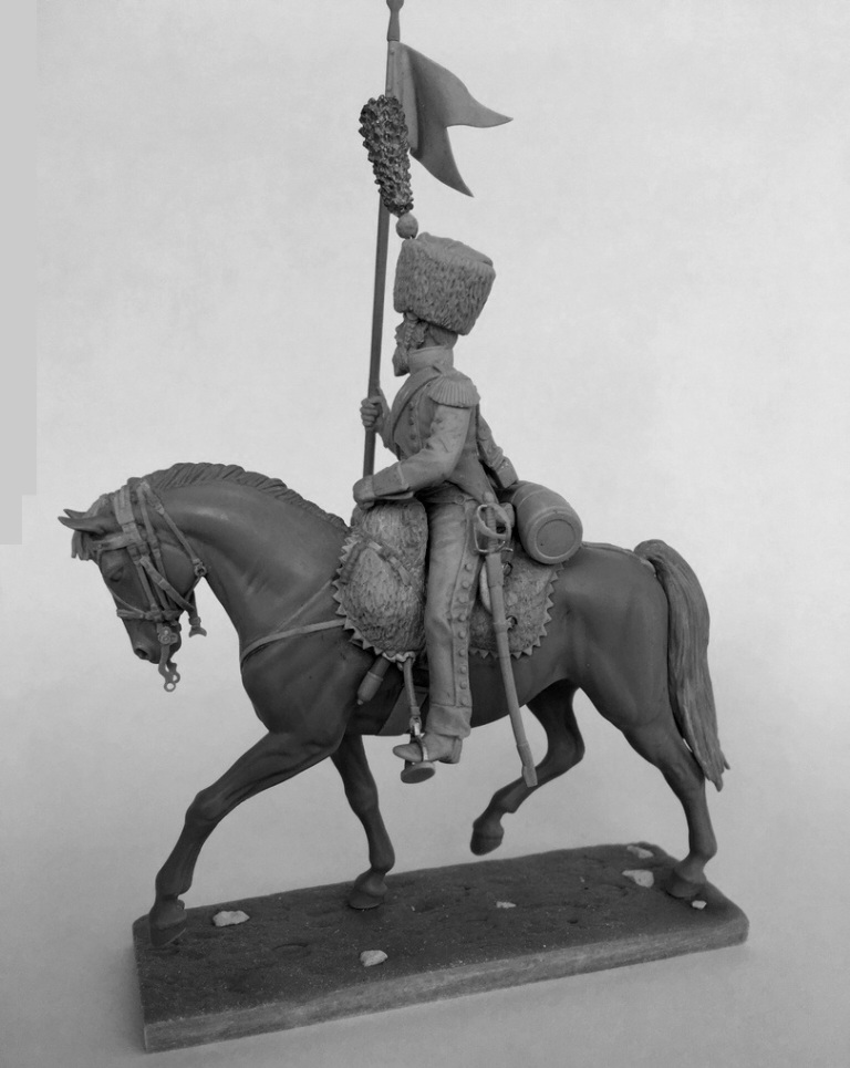 CHM-54205(M). Сапер конно-егерских полков, Франция 1809-12 гг. 54 мм. Материал - белый металл. Chronos Miniatures