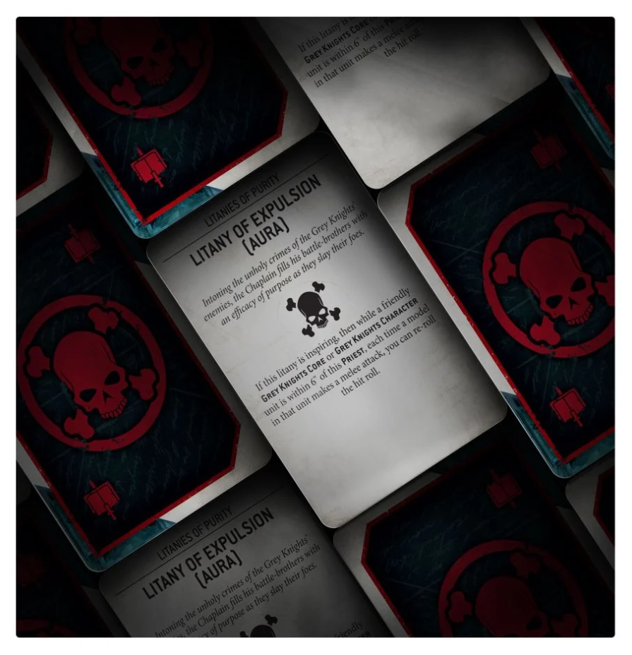 57-20GW Набор карточек "Датакарты Серых Рыцарей" (WH40K: Datacards Grey Knights (9ed.)