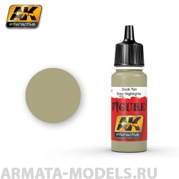 AK3067 Акриловая краска DECK TAN / GREY HIGHLIGHTS