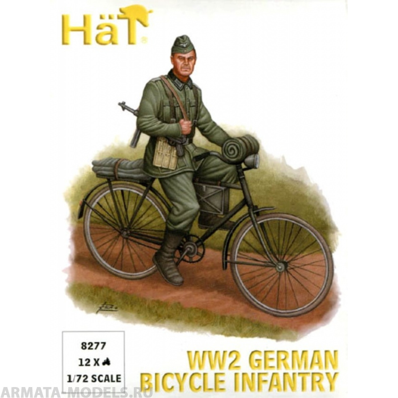 HAT8277 Фигуры WWII German Bicycle Infantry 1/72 HAT HAT