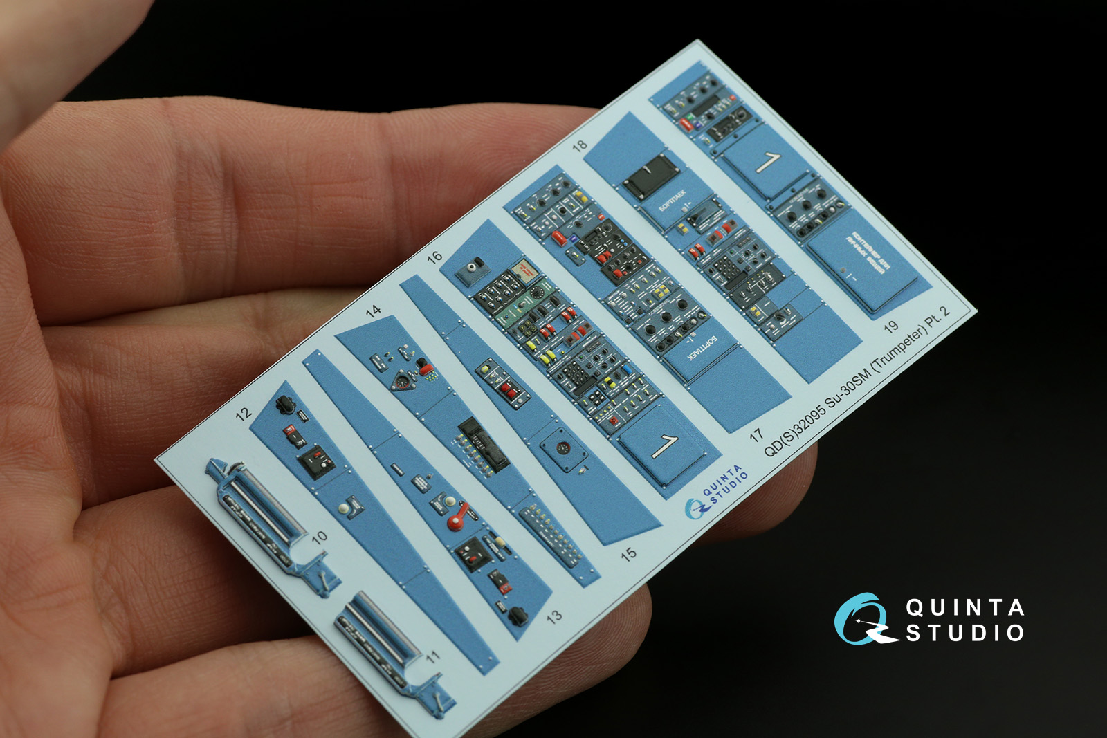 QD32095 3D Декаль интерьера кабины Су-30СМ (конверсия для Trumpeter Су-30МКК)