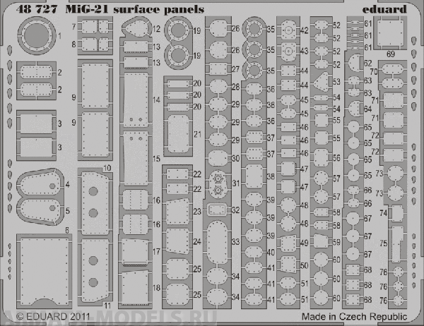 48727ED MiG-21 surface panels S.A.