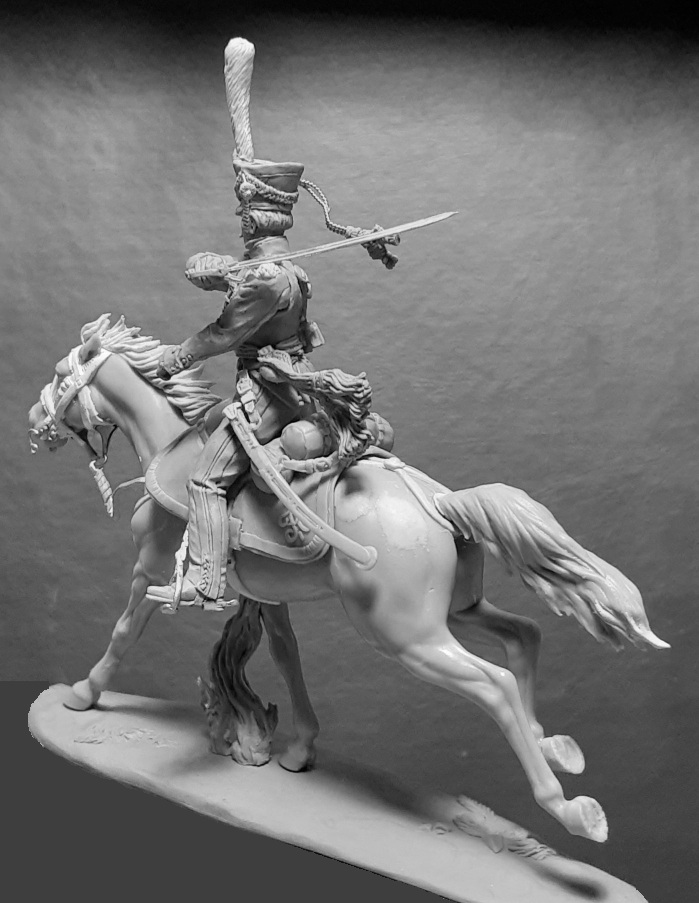 CHM-54289(M). Обер-офицер армейских конно-егерских полков, Россия 1813-14 гг. 54 мм. Материал - белый металл. Chronos Miniatures