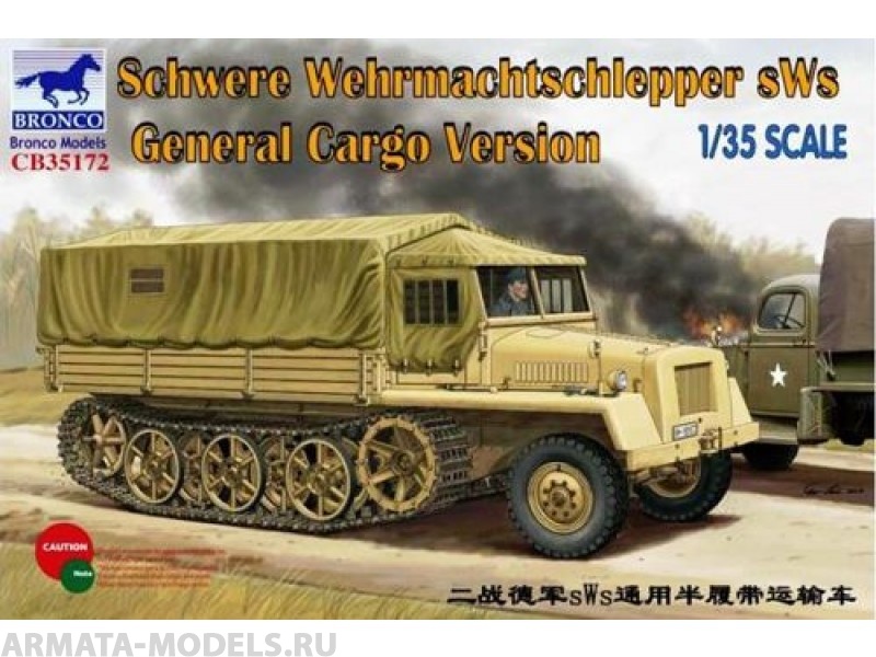 CB35172  Schwere Wehrmachtschlepper sWs General Cargo Version Bronco Models
