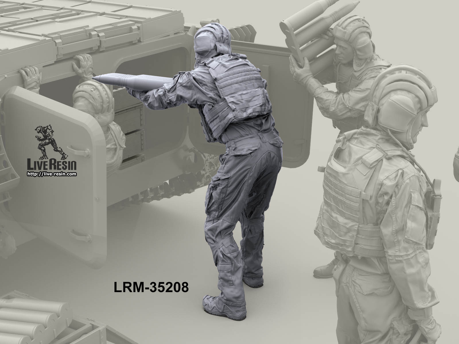 LRM35208 Российский современный танкист/артиллерист САУ погрузка - 6 (Не для свободной продажи) Live Resin