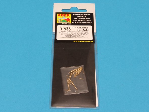 ABR-1:350-L-54  Дополнения для  Set of Barrels for Narvic classe destroyers type 1936A: 150mm x 5; 37mm x 8; 37mm(M42) x 10; 20mm x 18 для  1/350