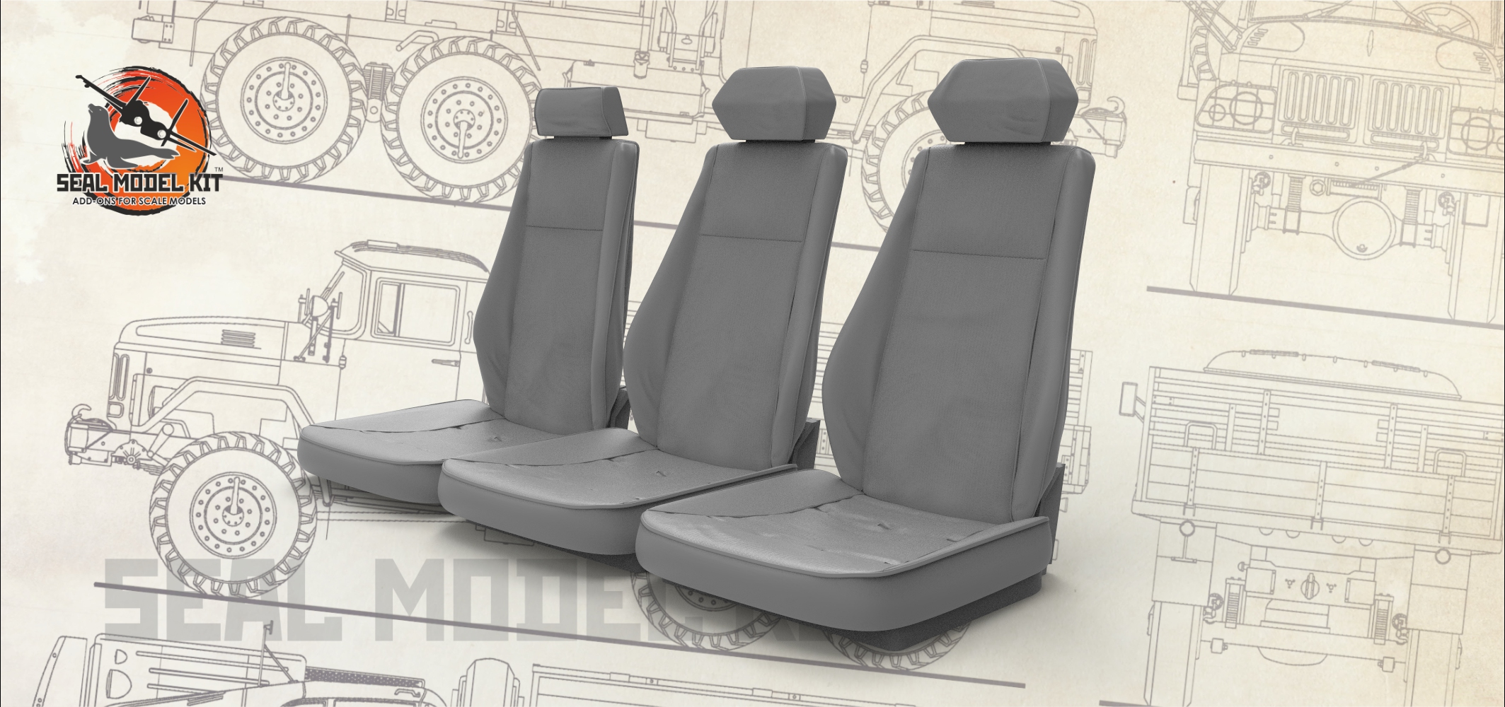 smk35002 Кресла для семейства Мустанг, 1/35