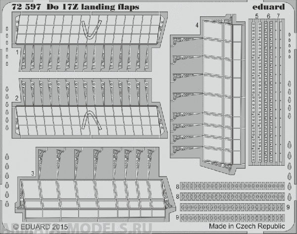 72597ED  Do 17Z Landing Flaps 1/72
