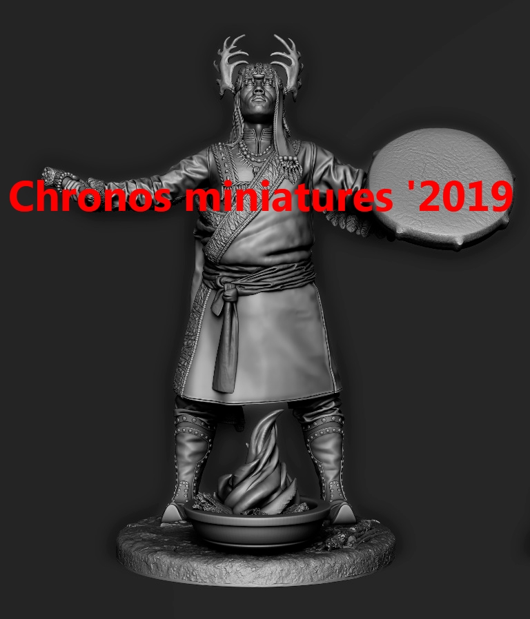 CHM-54189(M). Шаман. 54 мм. Материал - белый металл. Chronos Miniatures