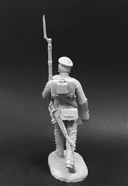 CHM-54258(M) Рядовой гренадерских полков и рот (2 варианта голов, 2 варианта рук), Россия 1812-14 гг. белый металл Chronos Miniatures