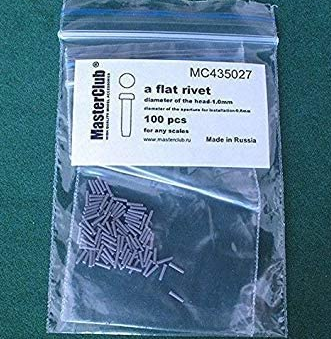 MC435027  плоская заклепка, диаметр-1.0mm;  диаметр отверстия для монтажа-0.8mm;  100 шт.