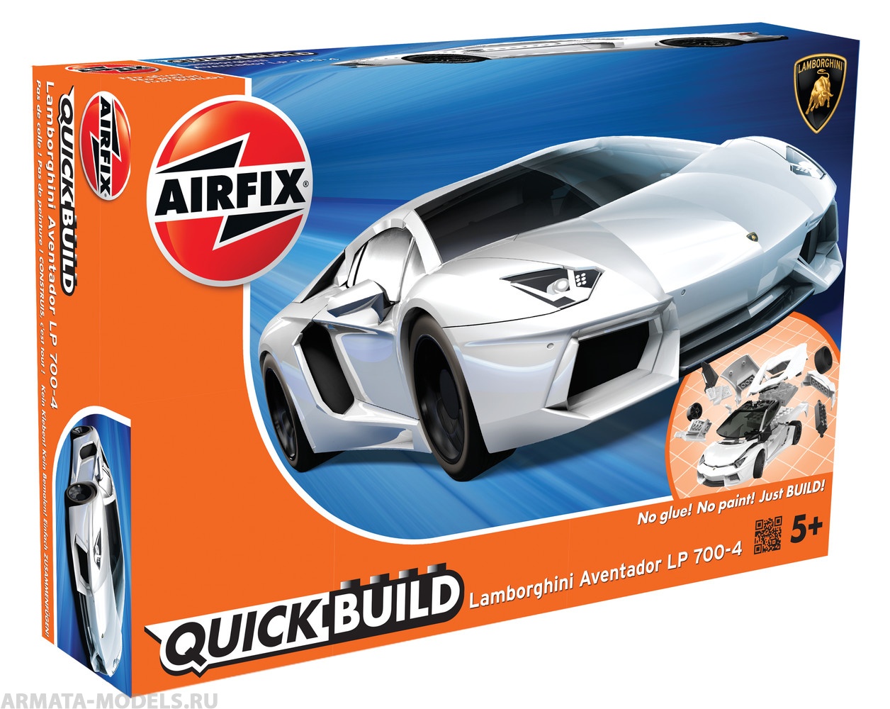 J6019 QUICKBUILD Lamborghini Aventador - Белый Airfix