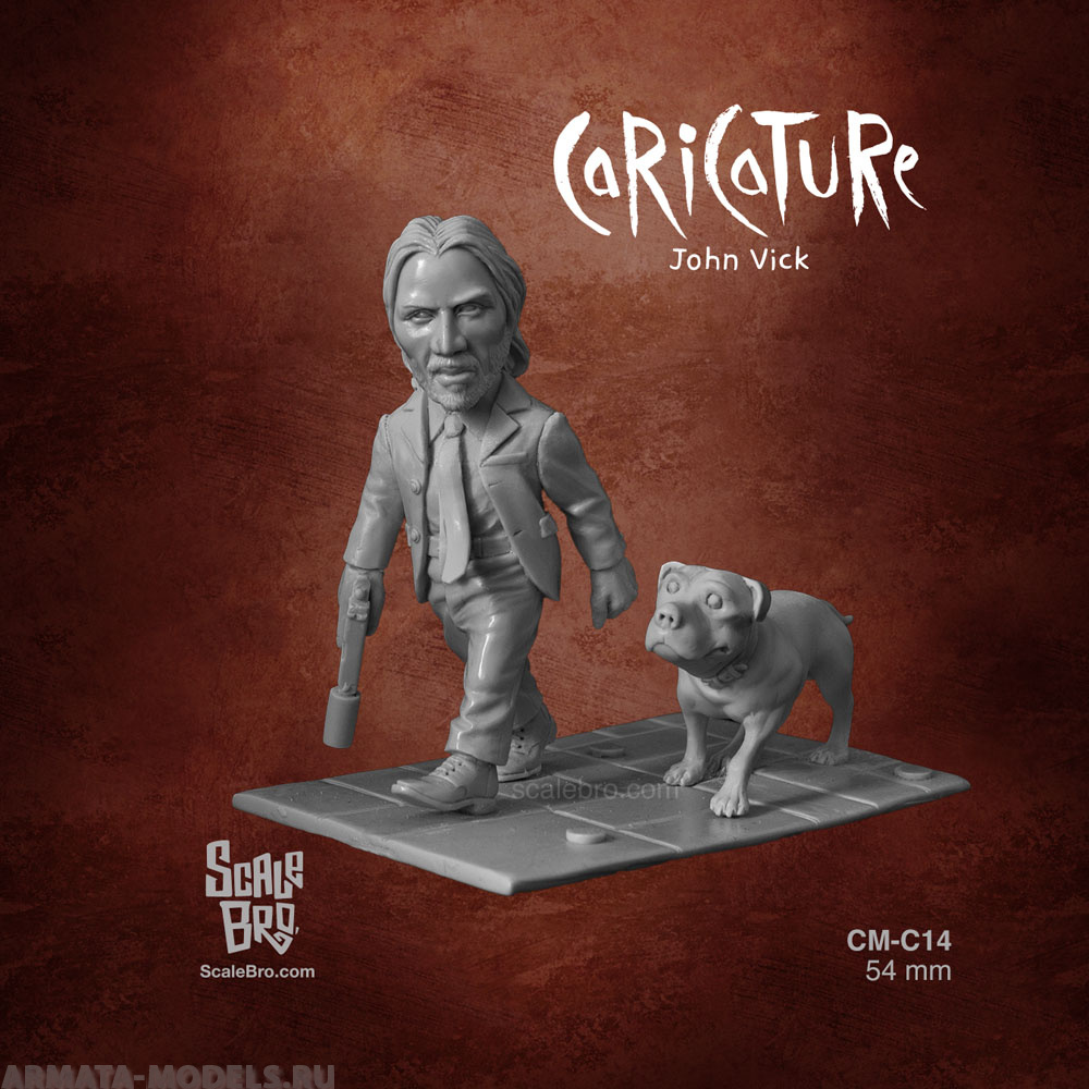 CM-C14 Декоративная фигурка из пластика Джон Уик (John Vick) ScaleBro