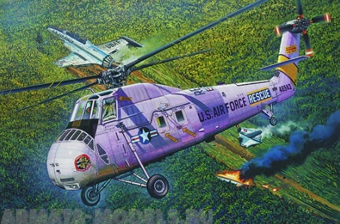 02884P Американский спасательный вертолет ВВС HH-34J Trumpeter