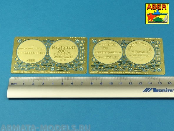 ABR-16 158A  Дополнения для  German WW II 20L Jerry Can closings & 200L fuel drum covers (choice A) универсальный набор 1/16