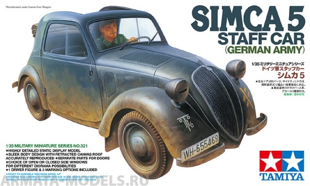 35321T Немецкий штабной автомобиль Simca 5 Tamiya