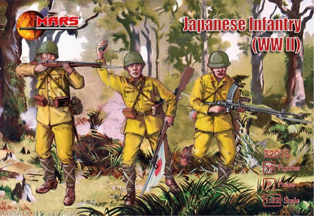 32015MR Фигуры Japanese Infantry WWII 1/32 Mars
