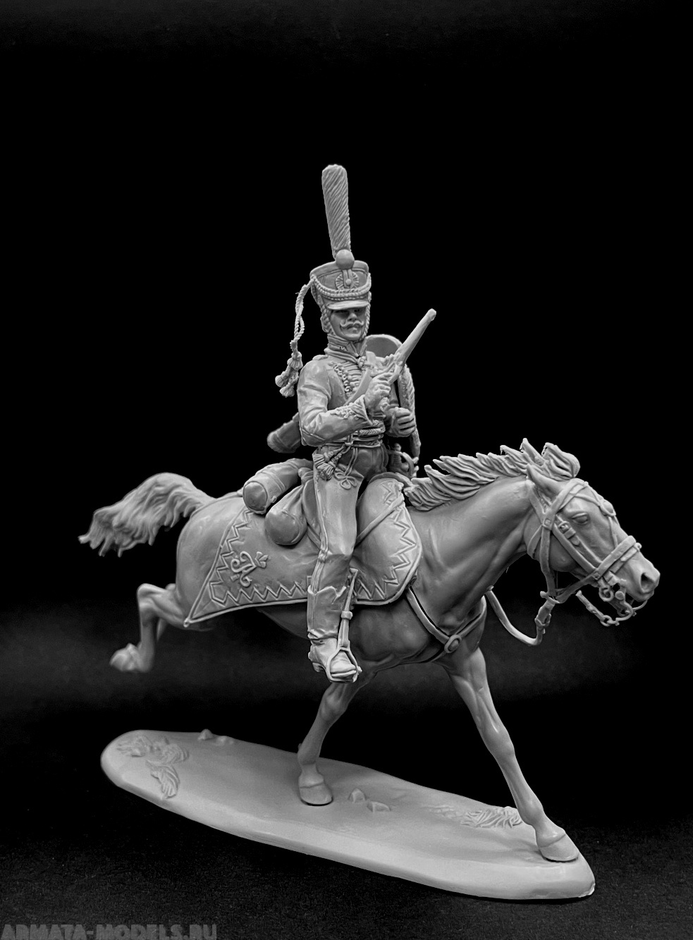 CHM-54321(M). Унтер-офицер гусарских полков, Россия 1812-14 гг. Материал - белый металл. Chronos Miniatures