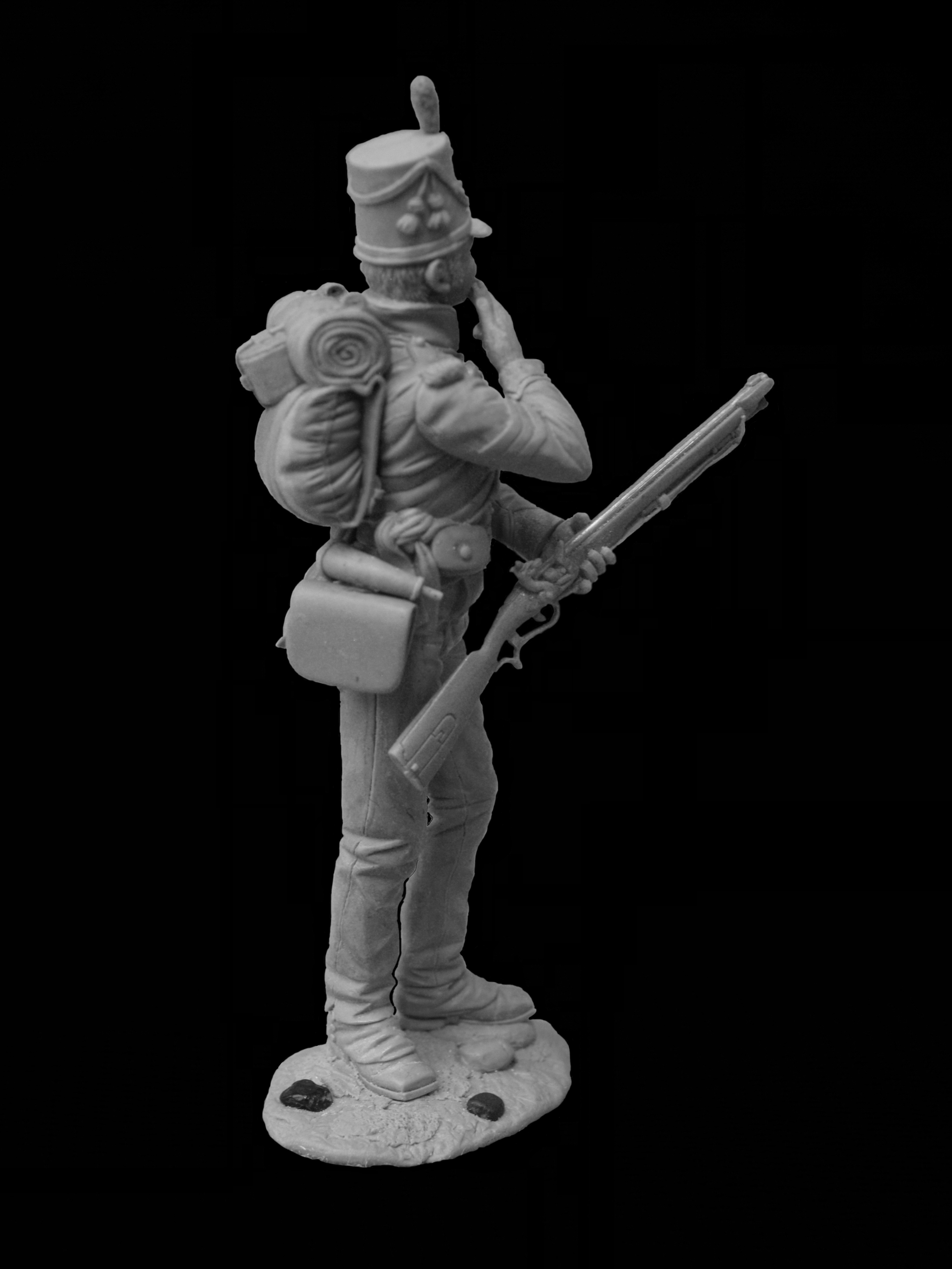 CHM-54013(M). Британский сержант 60-го полка легкой пехоты, 1813-14 гг. 54 мм. Материал - белый металл. Chronos Miniatures