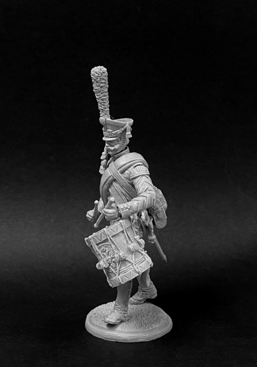 CHM-54252. Барабанщик гренадерских полков и рот (2 варианта головы), Россия 1812-14 гг. 54 мм. Материал - смола. Chronos Miniatures