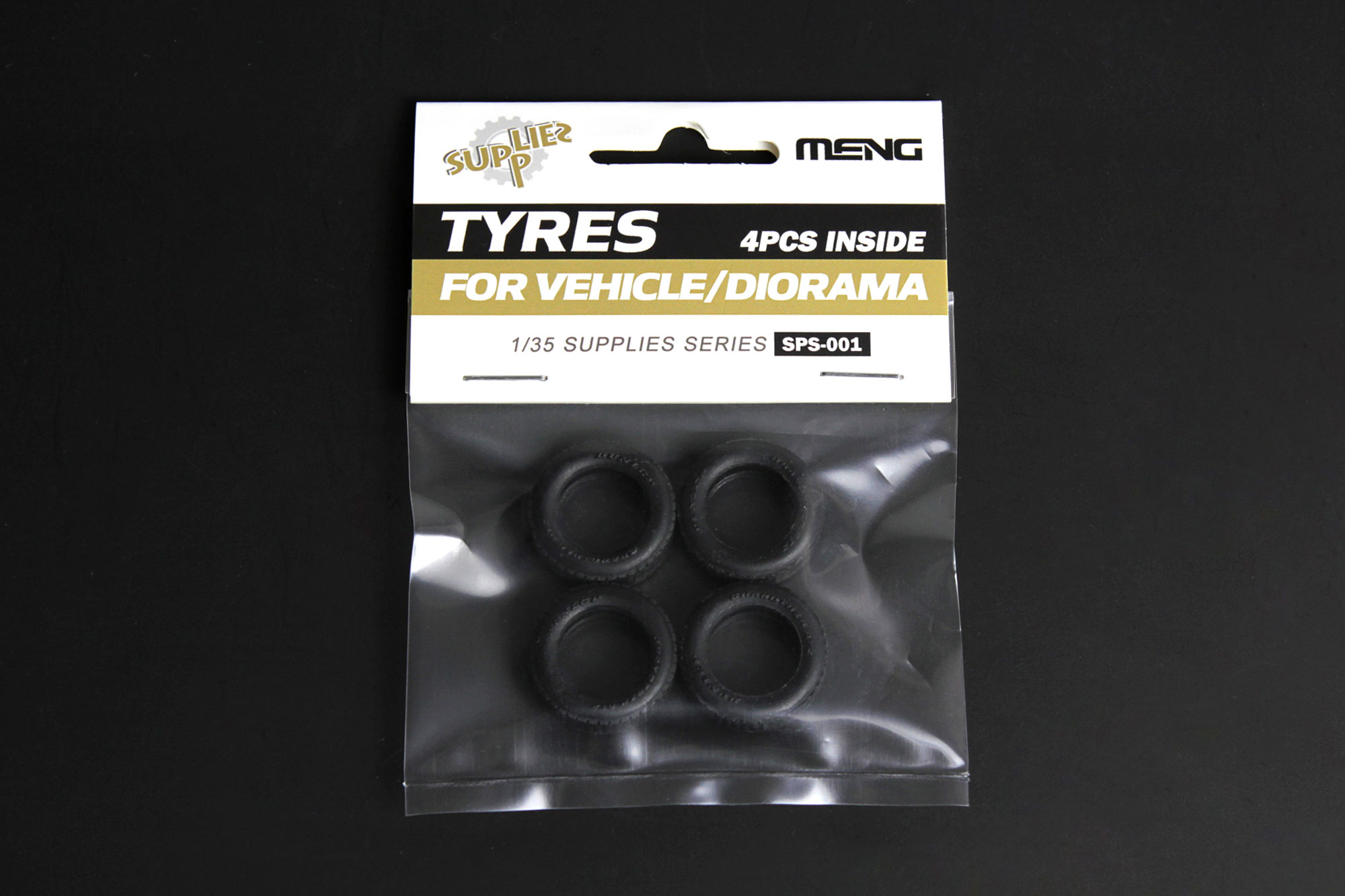 SPS-001 Tyres for Vehicle/Diorama (4pcs) Meng