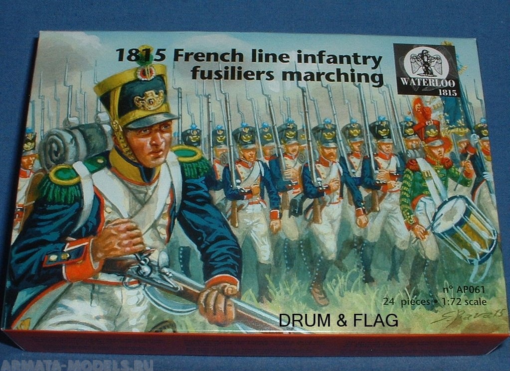 AP061 1815 French Line Infantry Fusiliers Marching WATERLOO