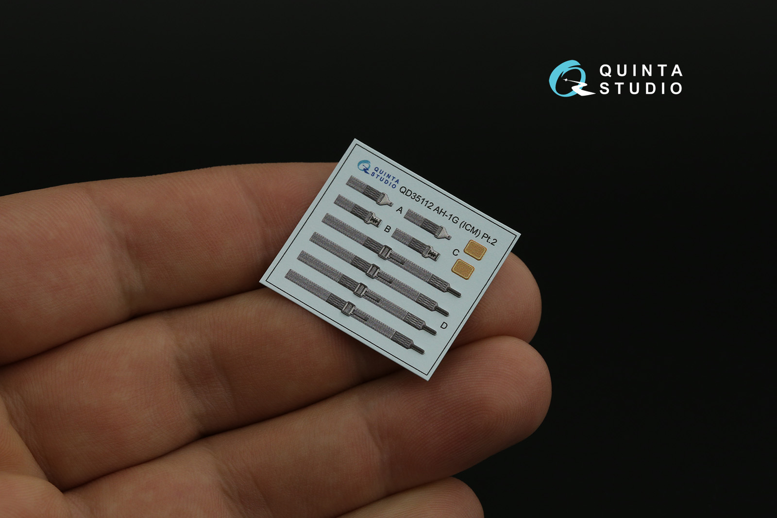 QD35112 3D Декаль интерьера кабины AH-1G Cobra (ICM)