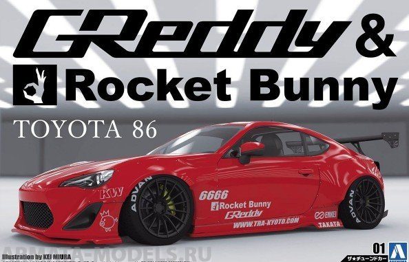 05093 Toyota 86 '12 GReddy & Rocket Bunny Enkei Ver. Aoshima