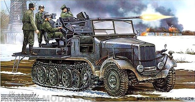05532 Тягач  Sd.Kfz.6/2 с Flak 37 Trumpeter