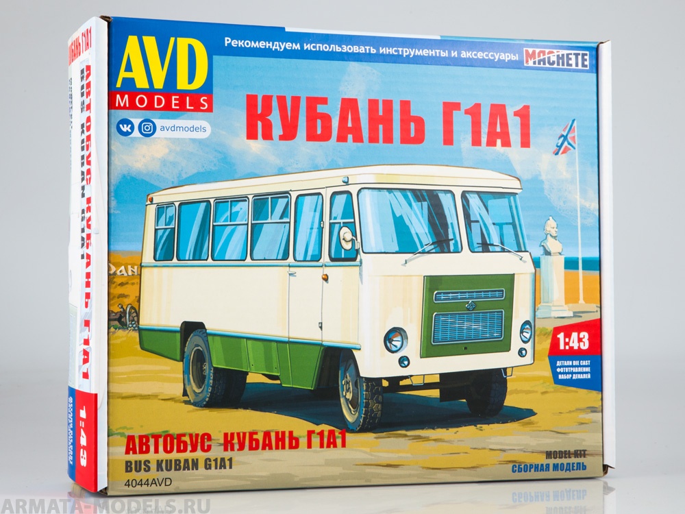 4044AVD Сборная модель Автобус Кубань Г1А1 AVD Models