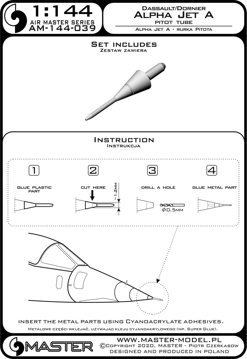 AM-144-039 Alpha Jet A - трубка Пито