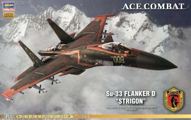 52114-8   Cамолет Su-33 FLANKER D ACE COMBAT STRIGON Hasegawa